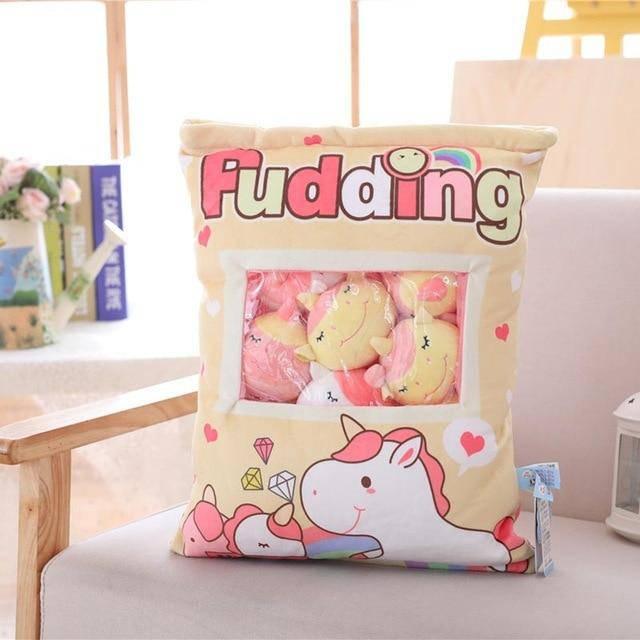 Coussin Licorne<br> Peluches Miniatures Surprises - Une Licorne