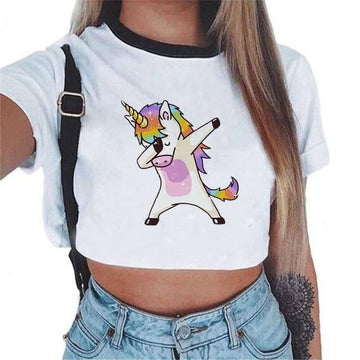 Crop Top Licorne Dab