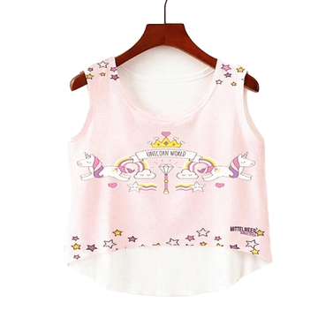 Débardeur Crop Top Licorne