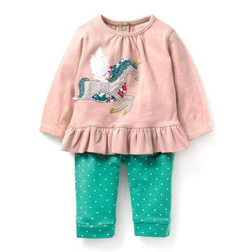 Ensemble licorne enfant brodé