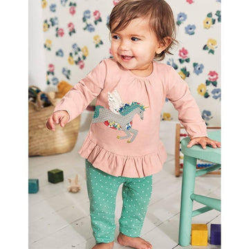 Ensemble licorne enfant brodé