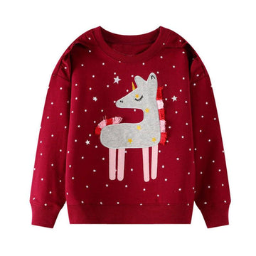 Ensemble licorne pull étoiles & pantalon fille