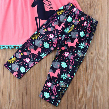 Ensemble licorne rose bonbon