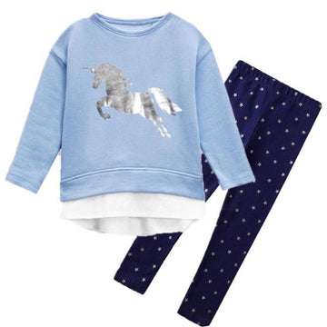 Ensemble licorne sweat & legging fille