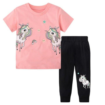 Ensemble licorne t-shirt & jogging fille