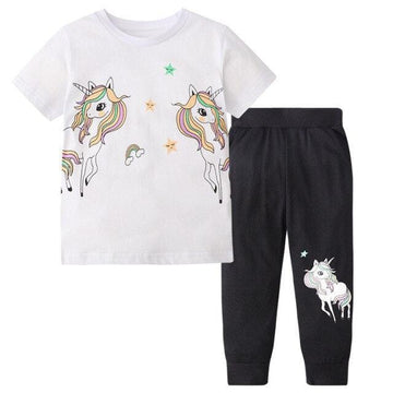 Ensemble licorne t-shirt & jogging fille