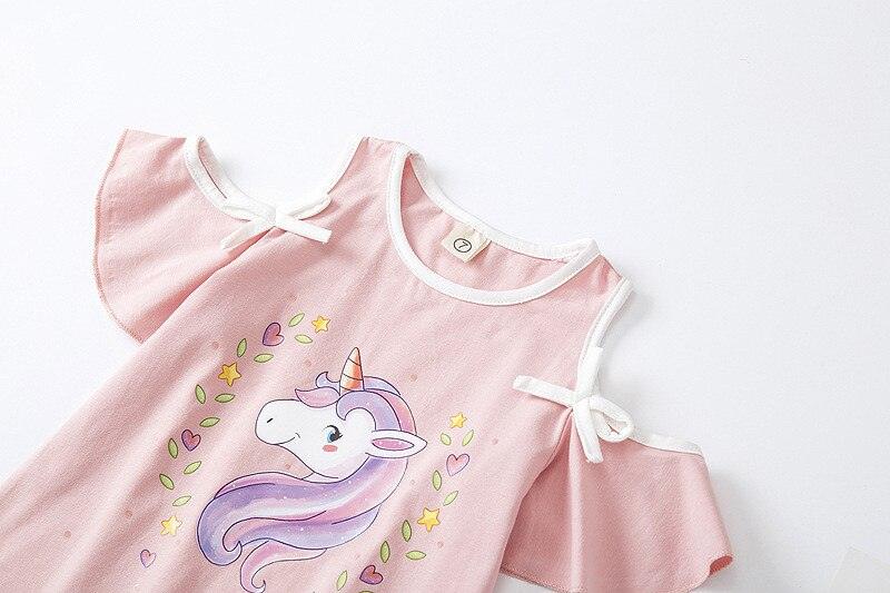 Ensemble Licorne Top Avec Empiècement Dénudé Aux Epaules & Jupe Pour Fille - Licorne