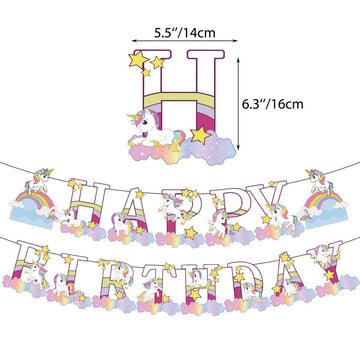 Guirlande anniversaire licorne