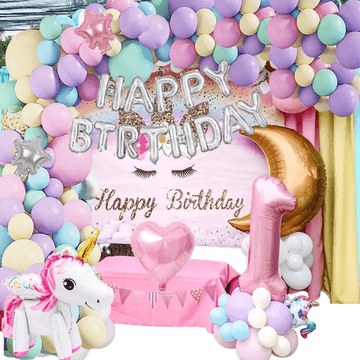 Guirlande ballons décoration licorne