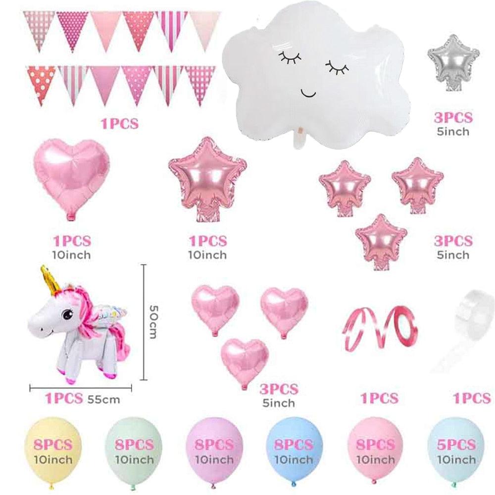 Guirlande ballons décoration licorne - Licorne