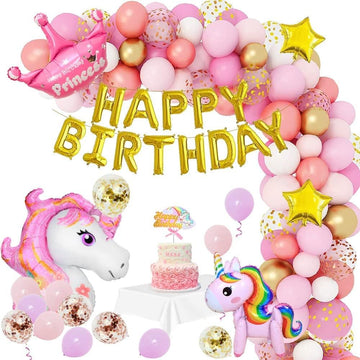 Guirlande ballons macarons licorne princesse