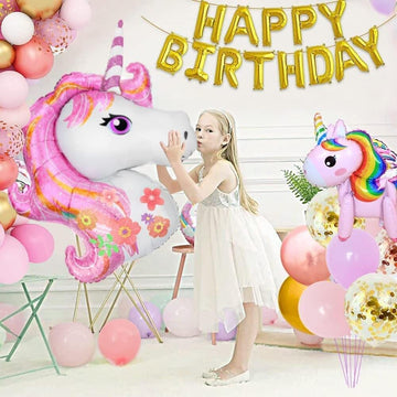 Guirlande ballons macarons licorne princesse