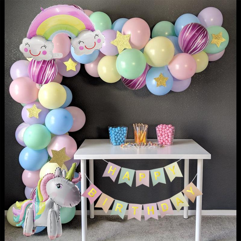 Guirlande de ballons licorne & arc-en-ciel - Licorne