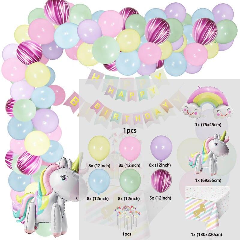 Guirlande de ballons licorne & arc-en-ciel - Licorne