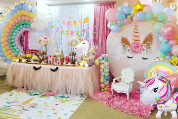 Guirlande de ballons licornes en arc