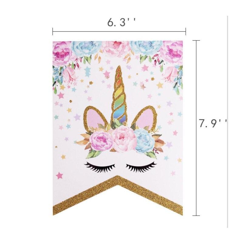 Guirlande fanion happy birthday licorne - Licorne