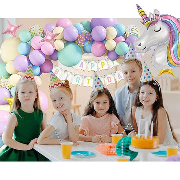 Guirlande happy birthday licorne