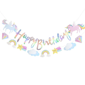 Guirlande licorne en papier