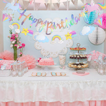 Guirlande licorne en papier