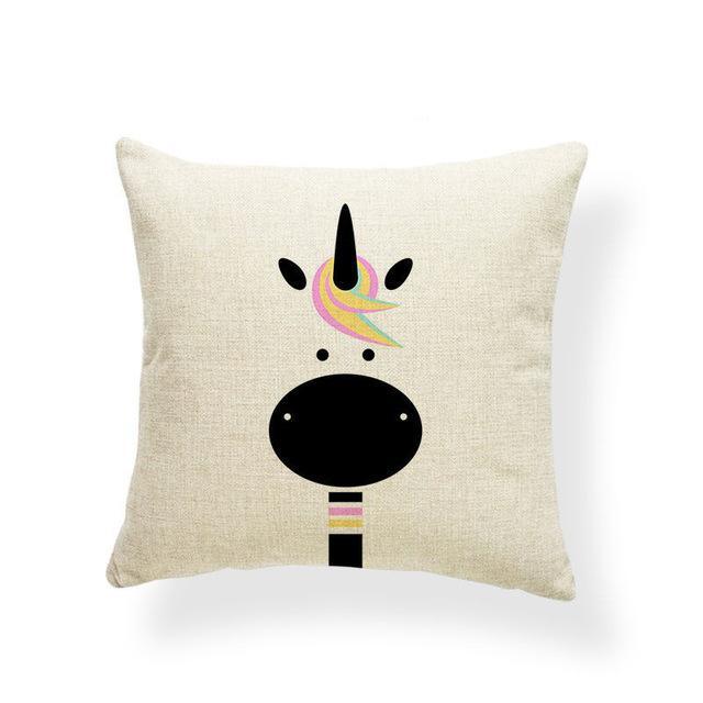 Housse de Coussin<br> Licorne Beige - Une Licorne
