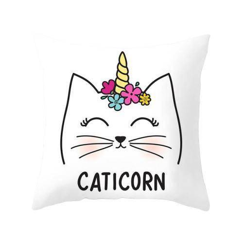 Housse de Coussin<br> Licorne Chat - Une Licorne