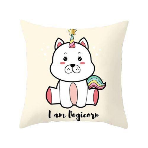 Housse de Coussin<br> Licorne Chien - Une Licorne