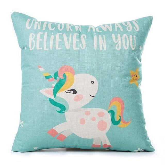 Housse de Coussin<br> Licorne Confiance en Soi - Une Licorne