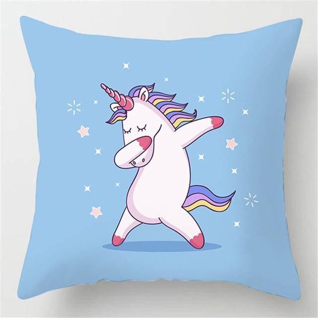 Housse de Coussin<br> Licorne qui Dab - Une Licorne
