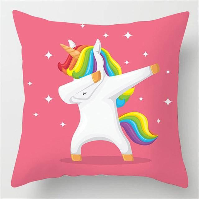 Housse de Coussin<br> Licorne qui Dab - Une Licorne