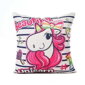 Housse de Coussin<br> Licorne Rigolo
