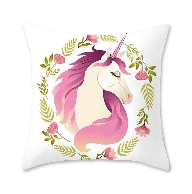 Housse de Coussin<br> Licorne Romantique - Une Licorne
