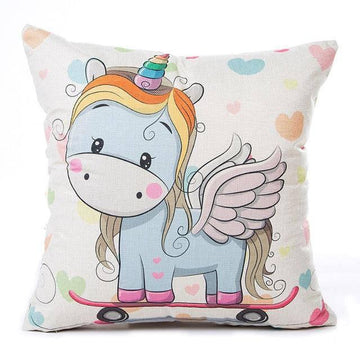 Housse de Coussin<br> Licorne Skateboard