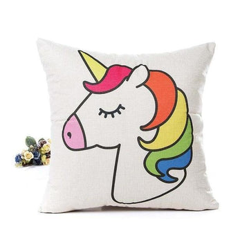 Housse de Coussin<br> Smiley Licorne