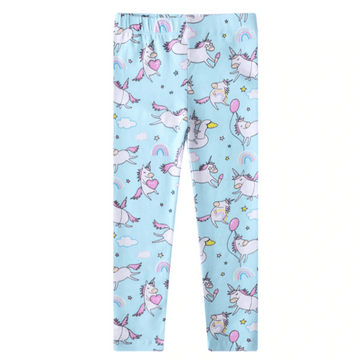 Legging Licorne Bleu Clair Fille