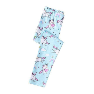 Legging Licorne Bleu Clair Fille