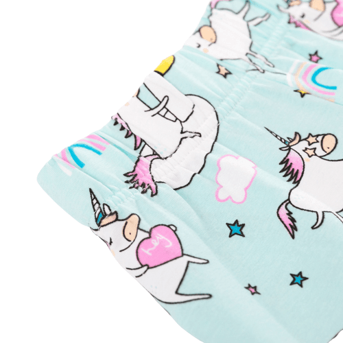 Legging Licorne Bleu Clair Fille - Une Licorne