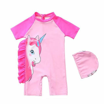 Maillot de bain combinaison licorne à franges