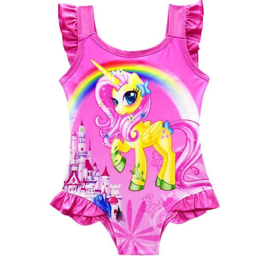 Maillot de bain licorne avec volants