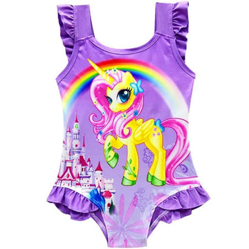 Maillot de bain licorne avec volants
