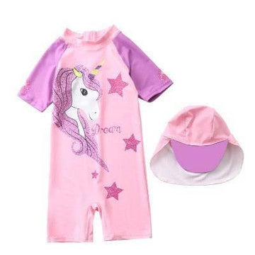 Maillot de bain licorne combinaison fille