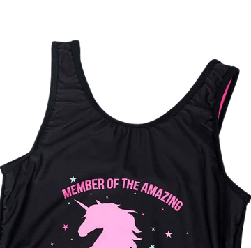 Maillot de bain licorne fillette noir