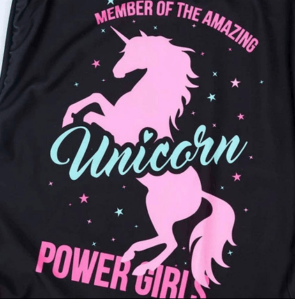 Maillot de bain licorne fillette noir - Licorne