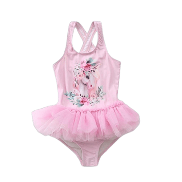 Maillot de bain une-pièce licorne à tutu