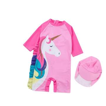Maillot licorne combinaison rose