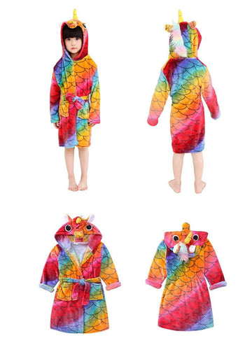Peignoir Bain Enfant Licorne