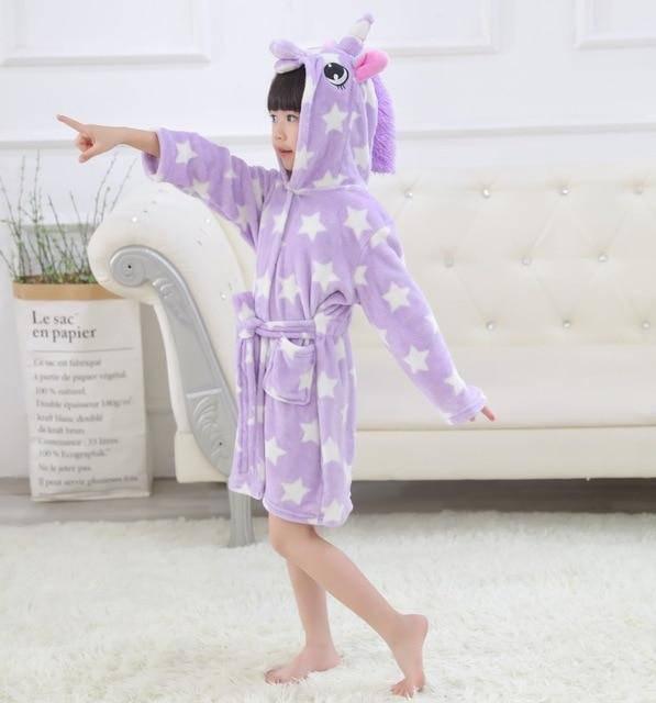 Peignoir de Bain Petite Fille Licorne - Une Licorne