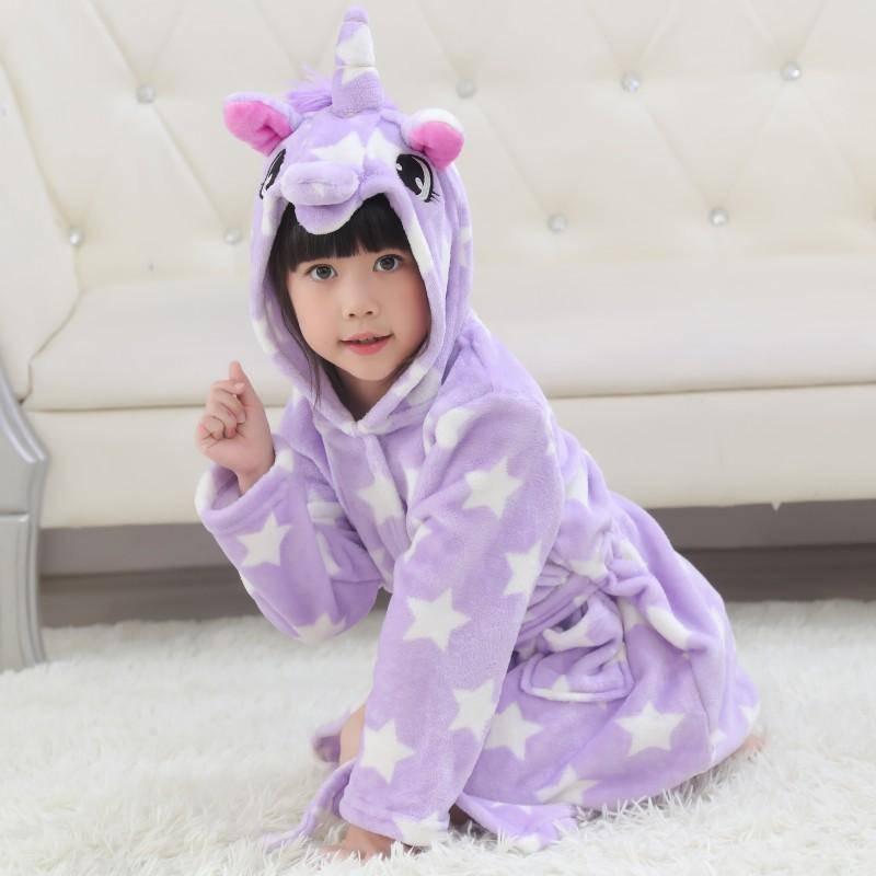 Peignoir de Bain Petite Fille Licorne - Une Licorne