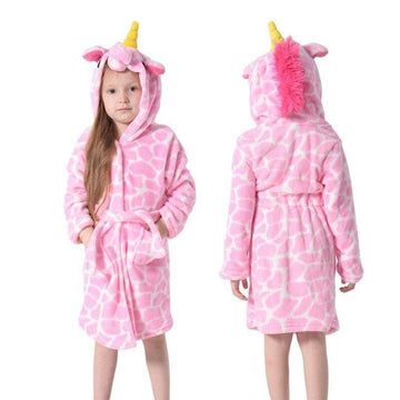 Peignoir Licorne Rose Fille