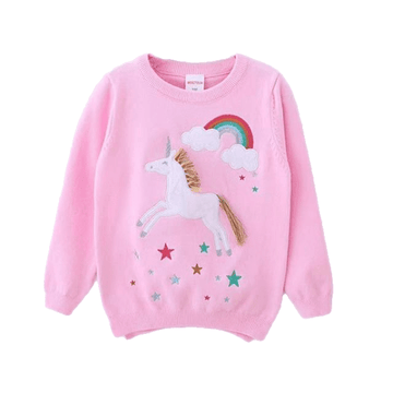 Pull avec Motif Licorne