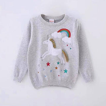 Pull avec Motif Licorne
